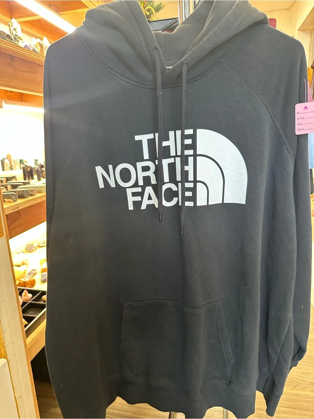 The North Face Black Pullover Hoodie with White Logo